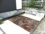市川市で石張りで駐車場改修工事